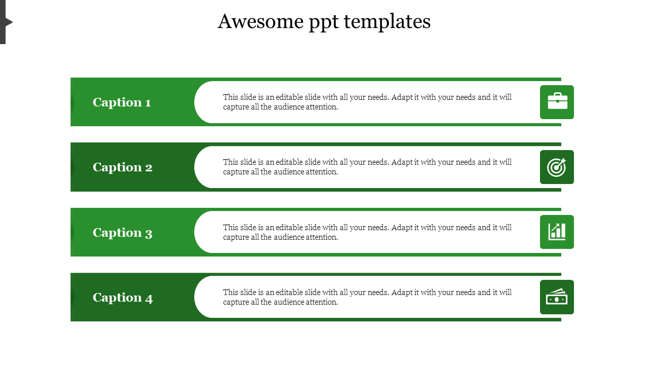 awesome ppt templates-Green
